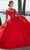 Mori Lee 89360 - Shimmered Tulle Quinceañera Dress Prom Dresses 00 / Scarlet