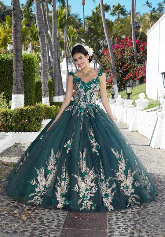 Mori Lee 89362 - Floral Appliqued Quinceañera Dress