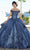 Mori Lee 89364 - Crystal Off-Shoulder Quinceañera Dress Prom Dresses 00 / Navy/Ltblue