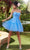 Mori Lee - 9553 Strapless Ruched Sweetheart Tulle A-Line Dress Party Dresses 00 / French Blue