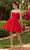 Mori Lee - 9553 Strapless Ruched Sweetheart Tulle A-Line Dress Party Dresses 00 / Red