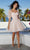 Mori Lee 9593 - Pouf Sleeve A-Line Cocktail Dress Cocktail Dresses 00 / Champagne