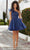 Mori Lee 9599 - Asymmetric Flounce A-Line Cocktail Dress Cocktail Dresses 00 / Navy