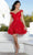 Mori Lee 9600 - Off-Shoulder Embellished Cocktail Dress Cocktail Dresses 00 / Scarlet