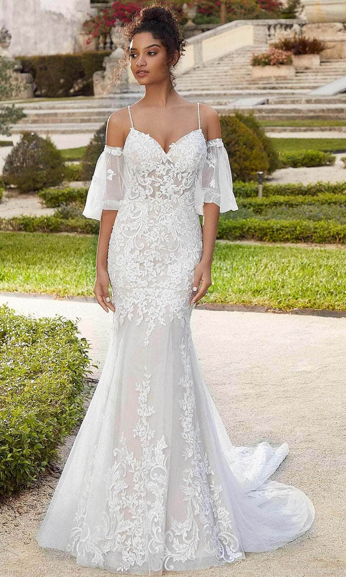 Mori Lee Bridal 2469 - Embroidered Sweetheart Trumpet Bridal Gown Bridal Dresses 00 / Ivory/Cappuccino/Honey