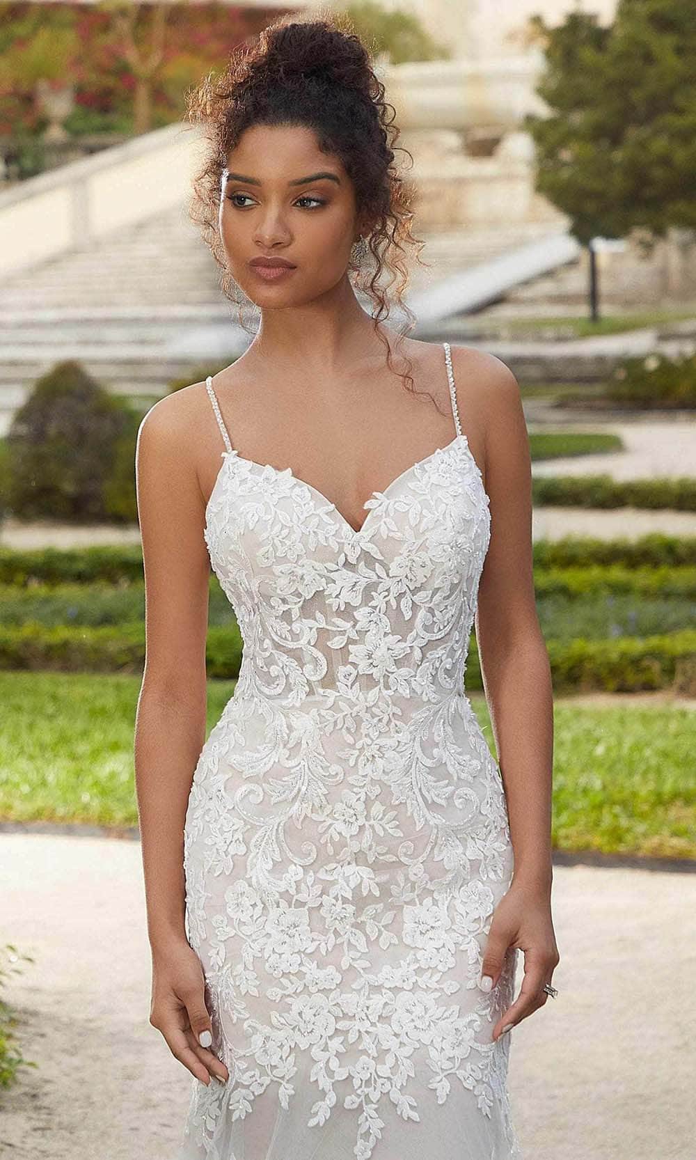 Mori Lee Bridal 2469 - Embroidered Sweetheart Trumpet Bridal Gown