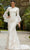 Mori Lee Bridal 30123 - Bateau Neck Elbow Length Sleeve Wedding Dress In White