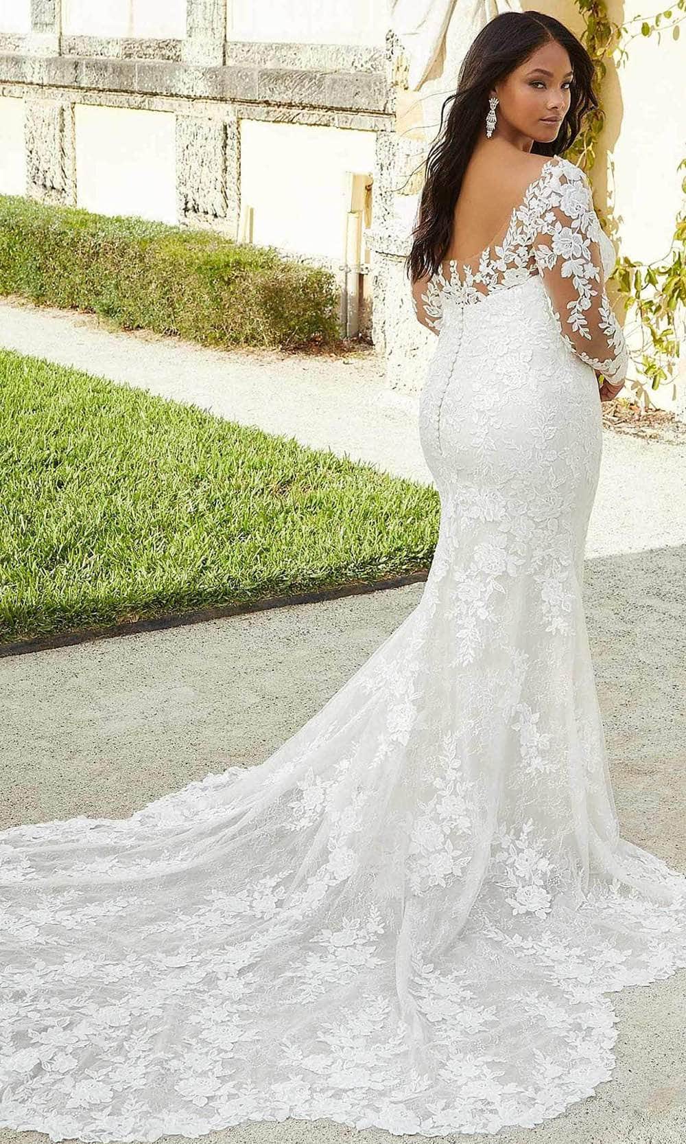 Mori Lee Bridal 3362 - Illusion Long Sleeve Wedding Gown – Couture