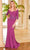 Mori Lee - Off Shoulder Appliqued Evening Gown 72511SC Evening Dresses 16 / Magenta