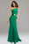 Nicole Bakti - 489 Strapless Asymmetric Neckline Mermaid Gown Evening Dresses 0 / Emerald