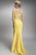 Nicole Bakti - 640 Plunged V Neck Cutout High Slit Mermaid Gown Evening Dresses