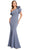 Nicole Bakti 658L - Ruffled Sleeved Prom Dress Special Occasion Dress 2 / Smoke