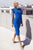 Nicole Bakti - 660 High Neck Tea Length Sheath Dress Prom Dresses