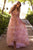 Nicole Bakti - 6774 Floral Lace Illusion Back High Low A-Line Gown Prom Dresses 0 / Dusty Rose