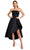 Nicole Bakti 6782 - Strapless Jacquard A-line Midi Dress Special Occasion Dress 0 / Black