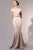 Nicole Bakti - 6784 Off-Shoulder Mermaid Dress with Belt Evening Dresses 0 / Dusty Rose