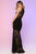 Nicole Bakti - 6813 Sheer Sequined Jewel Trumpet Dress Prom Dresses