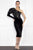 Nicole Bakti - 6843s Sequined Lace Asymmetrical Cocktail Dress Cocktail Dresses 0 / Black