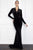 Nicole Bakti - 6848 Knotted V-Neck Long Sleeves Dress Evening Dresses