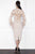 Nicole Bakti - 6854 Floral Lace Long Sleeve Sheath Dress Semi Formal