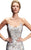 Nicole Bakti - 6880 Metallic Floral Scoop Cocktail Dress Cocktail Dresses