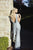 Nicole Bakti - 6965 Embellished Bateau Sheath Dress With Train Prom Dresses 0 / Silver