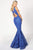 Nicole Bakti - 6983 Deep V-neck Mermaid Dress With Open Back Evening Dresses