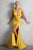 Nicole Bakti - 6989 Plunging Neck High Slit Long Train Mermaid Gown Prom Dresses
