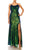 Nightway 21936A - Sleeveless Cowl Shimmer Evening Gown Special Occasion Dress 0 / Hunter