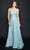 Nina Canacci - 1520 Spaghetti Strap V-Neck Gown Special Occasion Dress 0 / Mint