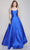 Nina Canacci - 1532 Scoop Neck A-Line Gown Special Occasion Dress 2 / Royal