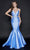 Nina Canacci - 2318 Spaghetti Strap Mermaid Gown Special Occasion Dress 4 / Sky Blue