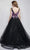 Nina Canacci - 3184 V Neck Floral Glittered Gown Prom Dresses