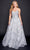 Nina Canacci 4300 - Sequin Embellished Sleeveless Prom Gown Special Occasion Dress 0 / Ivory/Silver