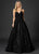 Nina Canacci - 5200 Lace Applique Glitter Gown Prom Dresses 0 / Black