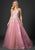 Nina Canacci - 5200 Lace Applique Glitter Gown Prom Dresses 0 / Cinnamon Rose