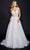 Nina Canacci - 5200 Lace Applique Glitter Gown Special Occasion Dress 0 / Ivory