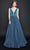 Nina Canacci - 5208 Glittering Sleeveless A-Line Gown Prom Dresses 8 / Teal