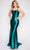 Nina Canacci 6575 - Scoop Neck Crisscross Back Prom Gown Special Occasion Dress 0 / Emerald