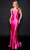 Nina Canacci 6575 - Scoop Neck Crisscross Back Prom Gown Special Occasion Dress 0 / Hot Pink