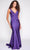 Nina Canacci 7503 - Sleeveless Plunging V-Neck Prom Gown Special Occasion Dress 0 / Purple