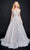 Nina Canacci - 8202 Sheer Glitter A-Line Gown Special Occasion Dress 0 / Ivory/Ivory