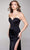 Nina Canacci - 9128 Corset Bodice Gown with Slit Special Occasion Dress