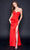 Nina Canacci - 9128 Corset Bodice Gown with Slit Special Occasion Dress 4 / Red
