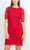Nina Leonard L0474A - Lace Sheath Formal Dress Cocktail Dresses S / Red