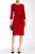 Nina Leonard - L24631 Fringed Hem Dress Special Occasion Dress S / Ruby