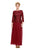 Nox Anabel 5103 Quarter Sleeve Bateau Illusion Dress CCSALE XL / Burgundy