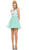 Nox Anabel - 6040 Embroidered Illusion Neck Dress Special Occasion Dress XS / Mint Green