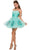 Nox Anabel - 6041 Ruched A-Line Dress Special Occasion Dress XS / Mint Green