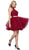 Nox Anabel - 6354 Lace Illusion High Halter A-line Dress Special Occasion Dress XS / Burgundy